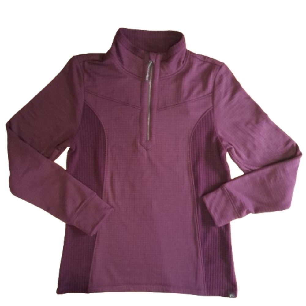 The American Outdoorsman For Women Medium  Long Sleeve 1/2 Zip Purple NKGCLOO